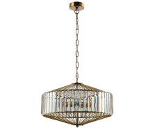 Подвесная люстра Crystal Lux FIESTA SP5 BRASS/TRANSPARENTE