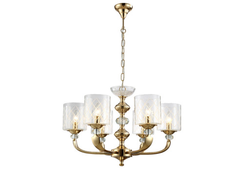Купить Подвесная люстра Crystal Lux GRACIA SP6 GOLD| VIVID-LIGHT.RU