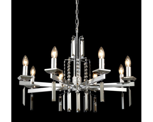 Купить Подвесная люстра Crystal Lux MARRON SP8 CHROME| VIVID-LIGHT.RU