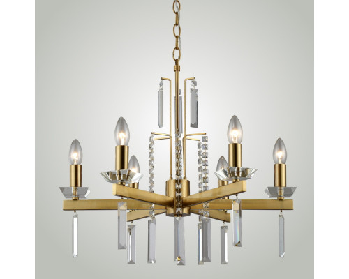 Оформить заказ Подвесная люстра Crystal Lux MARRON SP6 BRASS| VIVID-LIGHT.RU