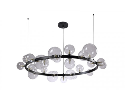 Оформить заказ Подвесная люстра Crystal Lux AGATA SP24 V2 BLACK/TRANSPARENTE| VIVID-LIGHT.RU