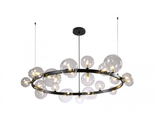 Оформить заказ Подвесная люстра Crystal Lux AGATA SP24 V2 BLACK/TRANSPARENTE| VIVID-LIGHT.RU