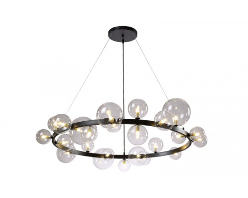 Оформить заказ Подвесная люстра Crystal Lux AGATA SP24 V2 BLACK/TRANSPARENTE| VIVID-LIGHT.RU