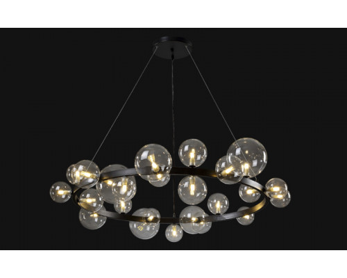 Оформить заказ Подвесная люстра Crystal Lux AGATA SP24 V2 BLACK/TRANSPARENTE| VIVID-LIGHT.RU