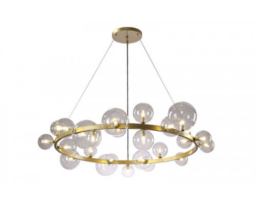 Заказать Подвесная люстра Crystal Lux AGATA SP24 V2 GOLD/TRANSPARENTE| VIVID-LIGHT.RU