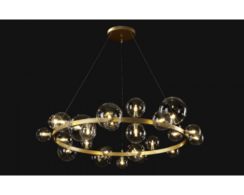 Заказать Подвесная люстра Crystal Lux AGATA SP24 V2 GOLD/TRANSPARENTE| VIVID-LIGHT.RU