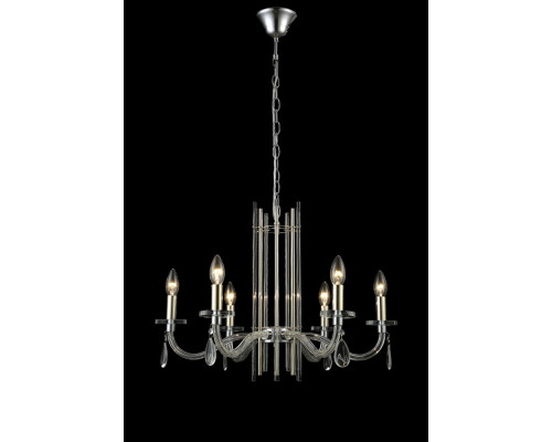 Купить Подвесная люстра Crystal Lux AURELIO SP6 GOLD+CHROME/TRANSPARENT| VIVID-LIGHT.RU