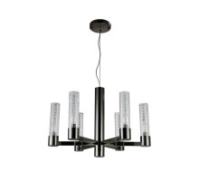 Подвесная люстра Crystal Lux OTONO SP6+1 BLACK CHROMIUM/TRANSPARENTE