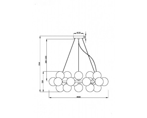 Купить Подвесная люстра Maytoni MOD545PL-25BS| VIVID-LIGHT.RU