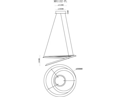 Сделать заказ Подвесная люстра MyFar MR1132-PL| VIVID-LIGHT.RU