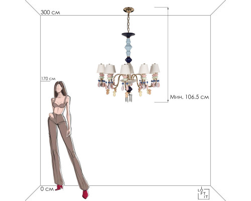 Сделать заказ Подвесная люстра LOFT IT 10203/10 Mult| VIVID-LIGHT.RU