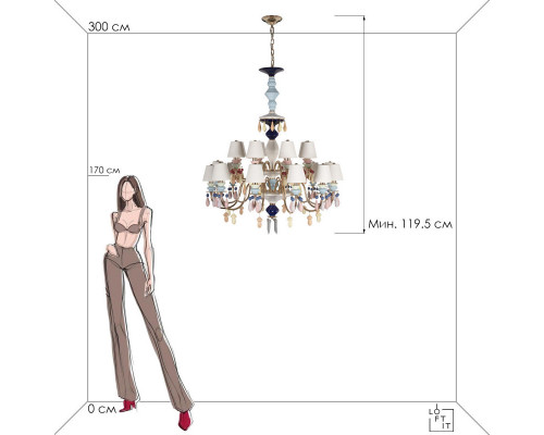 Заказать Подвесная люстра LOFT IT 10203/12+8 Mult| VIVID-LIGHT.RU