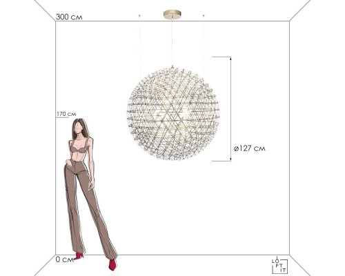 Купить Подвесная люстра LOFT IT 9027-127 Gold| VIVID-LIGHT.RU