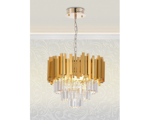 Оформить заказ Подвесная люстра Natali Kovaltseva BELLEZZA 81427/5C GOLD| VIVID-LIGHT.RU