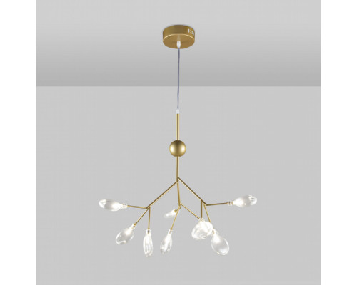 Оформить заказ Подвесная люстра Natali Kovaltseva GRACE 75554/9С GOLD SATIN| VIVID-LIGHT.RU