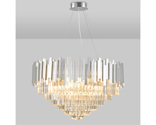 Оформить заказ Подвесная люстра Natali Kovaltseva VERTIGO 81440/12C SILVER| VIVID-LIGHT.RU