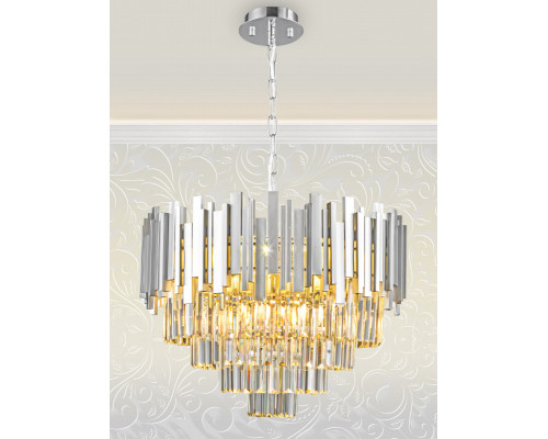 Оформить заказ Подвесная люстра Natali Kovaltseva VERTIGO 81440/8C SILVER| VIVID-LIGHT.RU