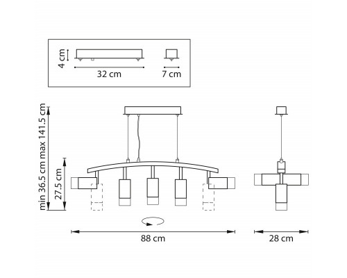 Сделать заказ Подвесная люстра Lightstar LR7353723631| VIVID-LIGHT.RU