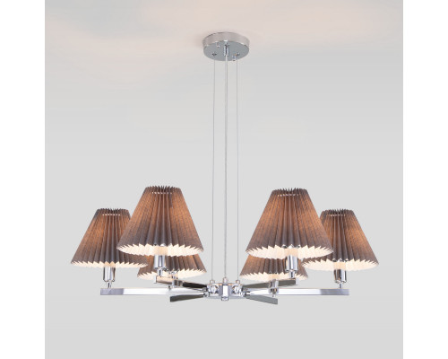 Заказать Подвесная люстра Eurosvet 60136/6 хром/графит| VIVID-LIGHT.RU