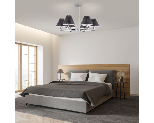 Заказать Подвесная люстра Eurosvet 60136/6 хром/графит| VIVID-LIGHT.RU