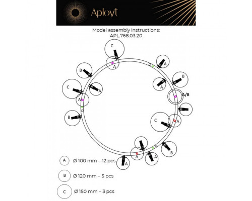 Заказать Подвесная люстра APLOYT APL.768.03.20| VIVID-LIGHT.RU