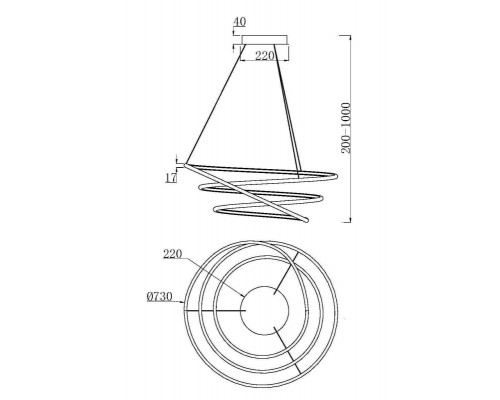 Оформить заказ Подвесная люстра Maytoni MOD100PL-L88BSK1| VIVID-LIGHT.RU