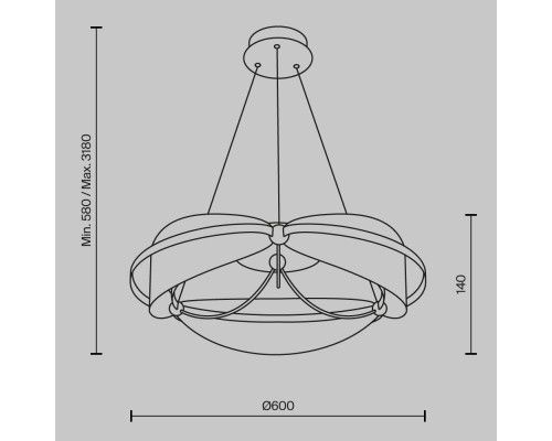 Оформить заказ Подвесная люстра Maytoni MOD281PL-L45BS3K| VIVID-LIGHT.RU