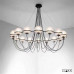Купить Подвесная люстра iLamp 10346P/16 BK-WH| VIVID-LIGHT.RU