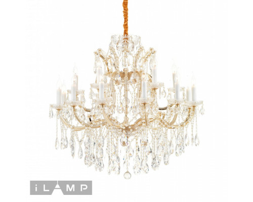 Оформить заказ Подвесная люстра iLamp 6071-18 GD+CL| VIVID-LIGHT.RU