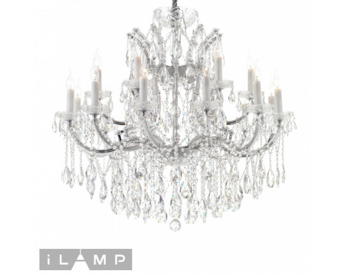Сделать заказ Подвесная люстра iLamp 6071-18 CR+CL| VIVID-LIGHT.RU