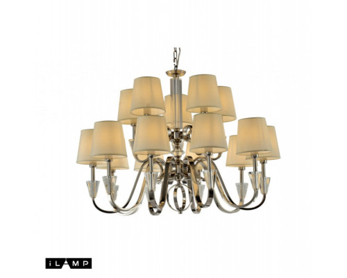 Заказать Подвесная люстра iLamp P2424-10+5 Nickel| VIVID-LIGHT.RU