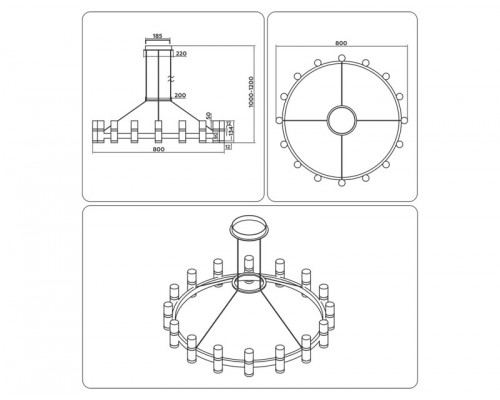 Купить Подвесная люстра Ambrella Light FL6212| VIVID-LIGHT.RU