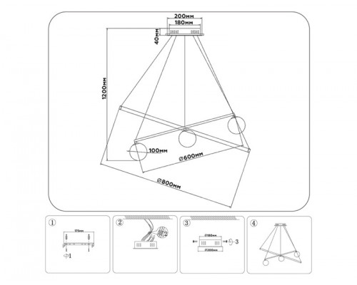 Сделать заказ Подвесная люстра Ambrella Light FL66327| VIVID-LIGHT.RU