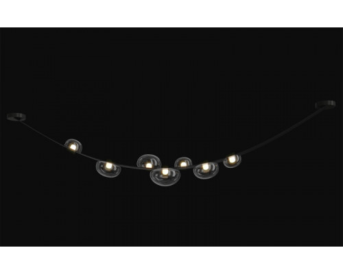 Оформить заказ Накладной светильник Crystal Lux BOSQUE SP7 L3000 BLACK/TRANSPARENT| VIVID-LIGHT.RU