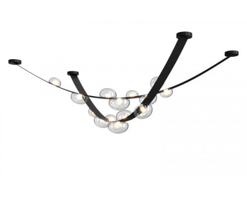 Оформить заказ Накладной светильник Crystal Lux BOSQUE SP7 L3000 BLACK/TRANSPARENT| VIVID-LIGHT.RU
