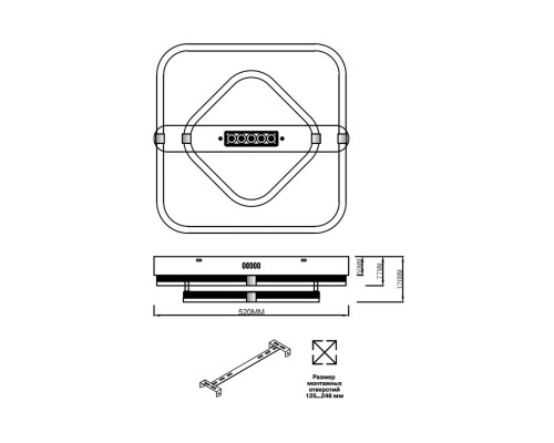 Купить Накладной светильник Sonex 7665/64LS| VIVID-LIGHT.RU