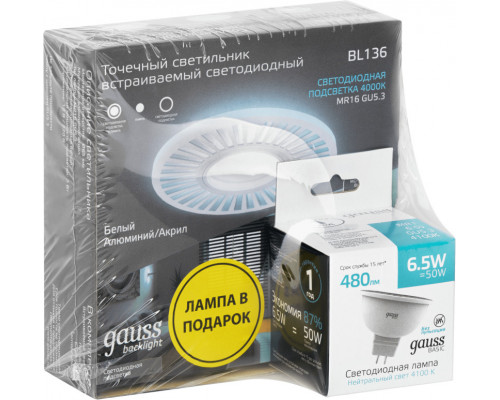 Оформить заказ Накладной светильник Gauss BL136P| VIVID-LIGHT.RU