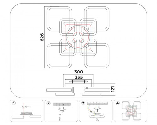 Оформить заказ Накладной светильник Ambrella Light FA3866| VIVID-LIGHT.RU