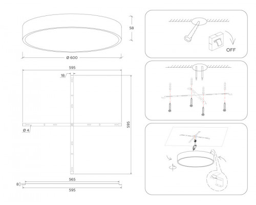 Оформить заказ Накладной светильник Ambrella Light FV5536| VIVID-LIGHT.RU