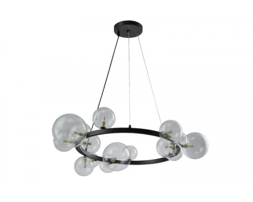 Оформить заказ Подвесной светильник Crystal Lux AGATA SP15 BLACK/TRANSPARENTE| VIVID-LIGHT.RU