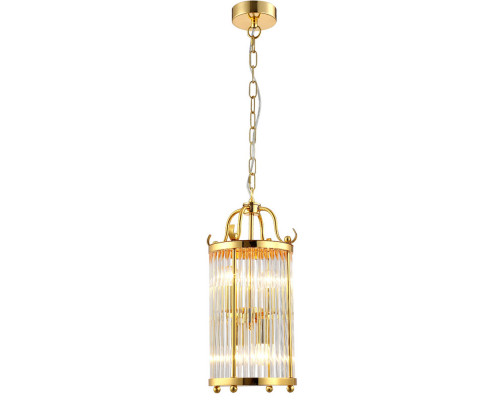 Сделать заказ Подвесной светильник Crystal Lux TADEO SP4 D200 GOLD/TRANSPARENTE| VIVID-LIGHT.RU