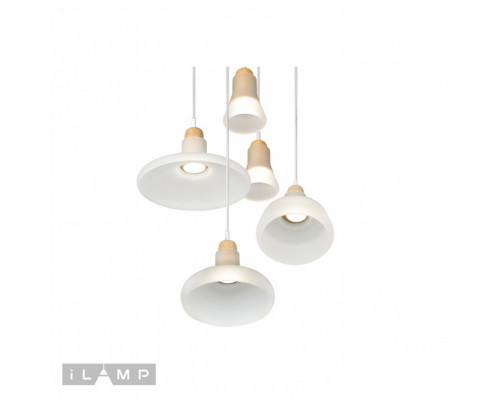 Оформить заказ Подвесной светильник iLamp AP9006-5 WH| VIVID-LIGHT.RU