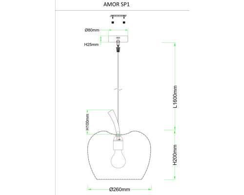 Сделать заказ Подвесной светильник Crystal Lux AMOR SP1 WHITE| VIVID-LIGHT.RU