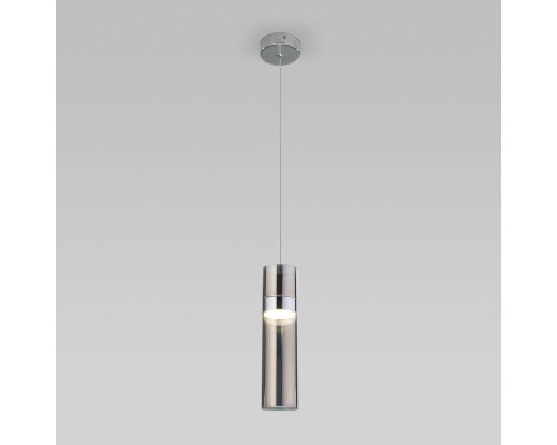 Купить Подвесной светильник Eurosvet 50244/1 LED хром/дымчатый| VIVID-LIGHT.RU