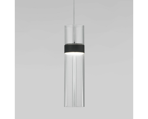 Купить Подвесной светильник Eurosvet 50244/1 LED черный/прозрачный| VIVID-LIGHT.RU