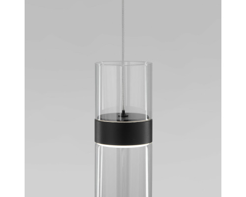Купить Подвесной светильник Eurosvet 50244/1 LED черный/прозрачный| VIVID-LIGHT.RU
