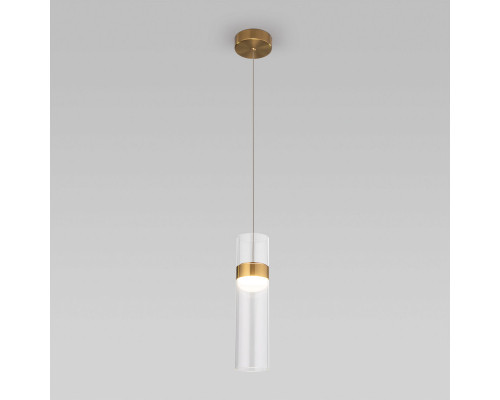 Оформить заказ Подвесной светильник Eurosvet 50244/1 LED латунь/прозрачный| VIVID-LIGHT.RU