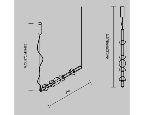 Оформить заказ Подвесной светильник Maytoni MOD210PL-L39BS3K| VIVID-LIGHT.RU