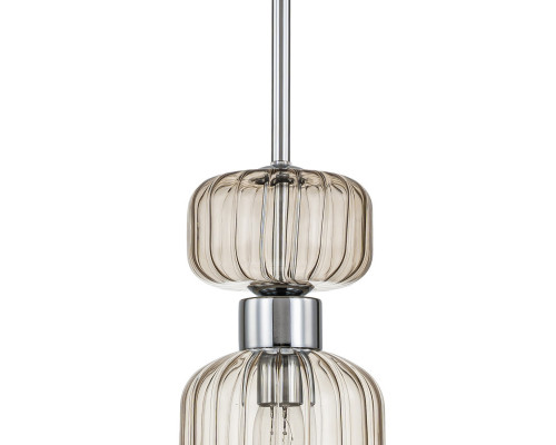 Купить Подвесной светильник Escada 1141/1S Chrome/Beige| VIVID-LIGHT.RU