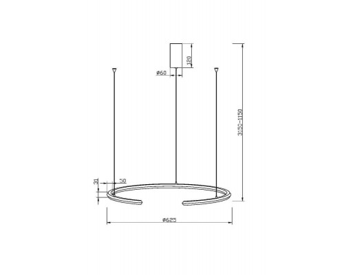 Оформить заказ Подвесной светильник Maytoni MOD276PL-L20W3K| VIVID-LIGHT.RU